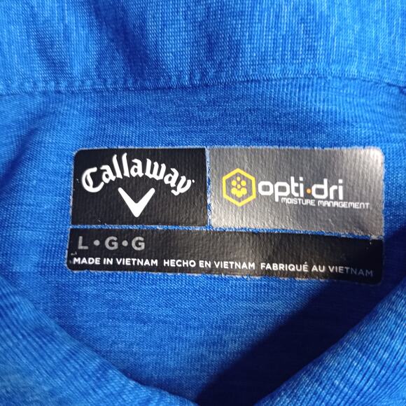 Callaway Opti Dri Men Golf Polo Short Sleeve Shirt Blue - Picture 4 of 9
